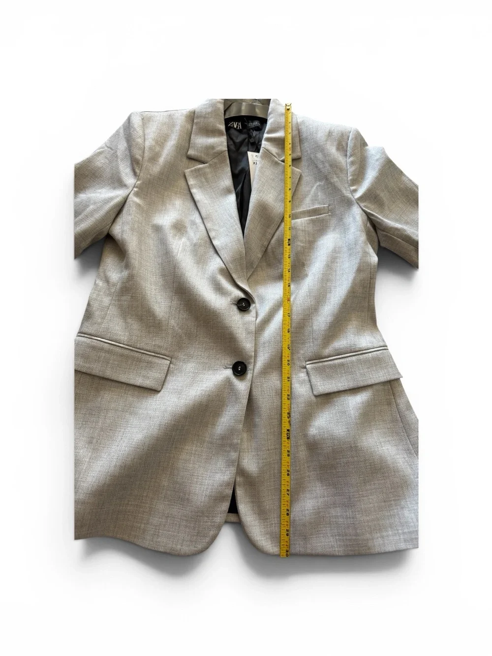NWT - Zara Light Grey Tailored Blazer Jacket (Size XL) - Picture 14 of 15